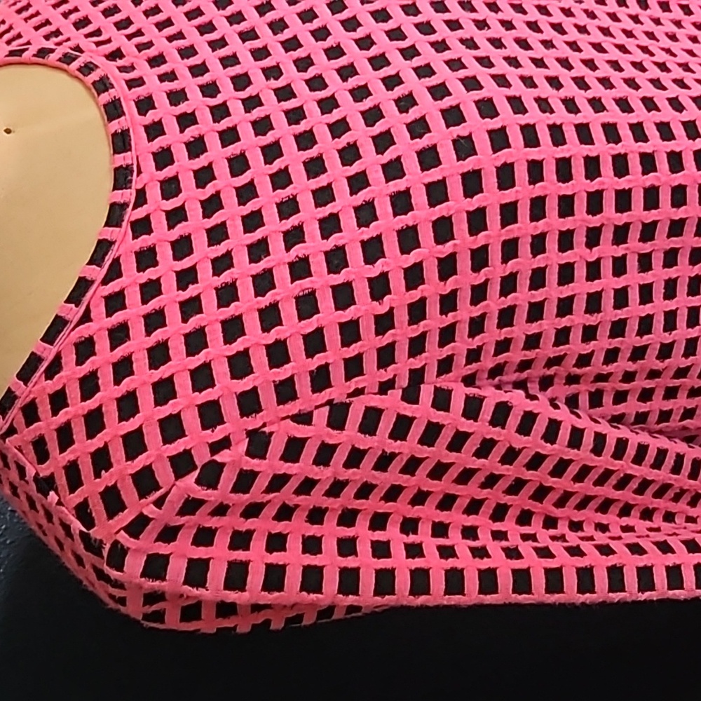 Tyler Böe Pink and Black Checkered Dress - SMALL